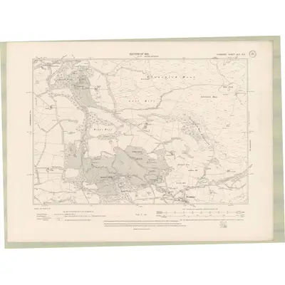 1908 Map of Ayrshire Sheet XLV.SE, 1910 Print