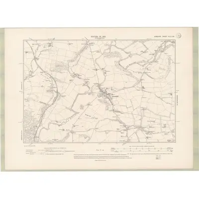 1908 Map of Ayrshire Sheet XLV.SW, 1910 Print