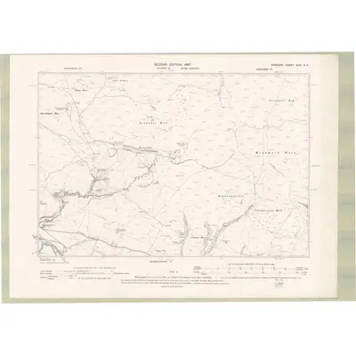 1894 Map of Ayrshire Sheet XLVI.NE, 1897 Print
