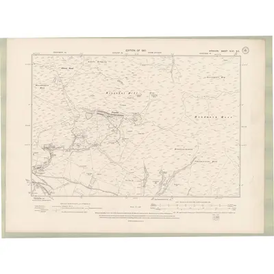 1908 Map of Ayrshire Sheet XLVI.NE, 1910 Print
