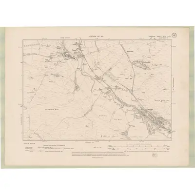 1908 Map of Ayrshire Sheet XLVI.NW, 1911 Print