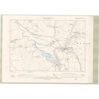 1894 Map of Ayrshire Sheet XLVI.SE, 1897 Print