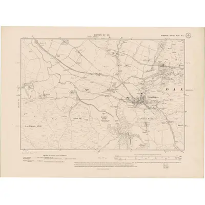 1908 Map of Ayrshire Sheet XLVI.SE, 1911 Print