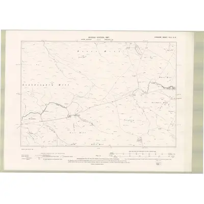 1894 Map of Ayrshire Sheet XLVI.SW, 1897 Print