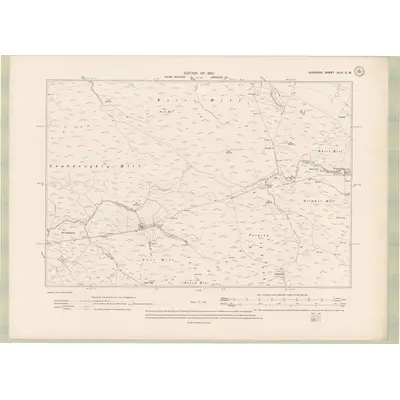1908 Map of Ayrshire Sheet XLVI.SW, 1910 Print