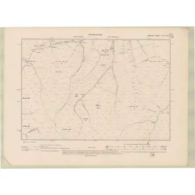 1908 Map of Ayrshire Sheet XLVII.NE, 1910 Print