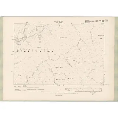 1907 Map of Ayrshire Sheet XLVII.SW, 1910 Print