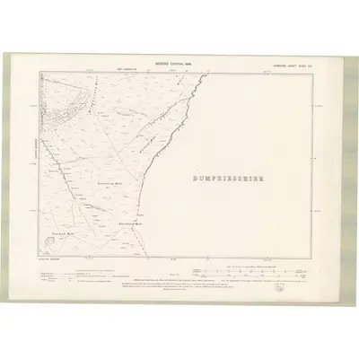 1894 Map of Ayrshire Sheet XLVIII.SE, 1898 Print