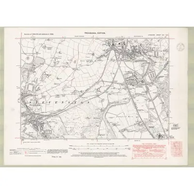 1938 Map of Ayrshire Sheet XVI.NE, 1947 Print