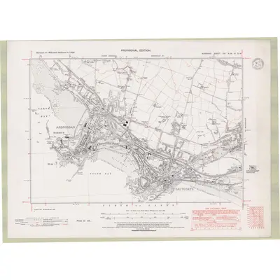 1938 Map of Ayrshire Sheet XVI.NW & SW, 1947 Print