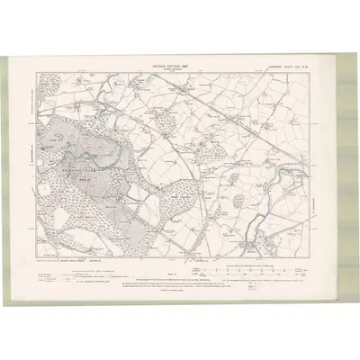 1895 Map of Ayrshire Sheet XVII.NW, 1897 Print