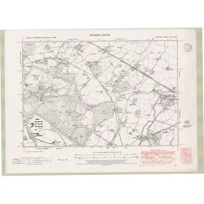 1938 Map of Ayrshire Sheet XVII.NW, 1947 Print