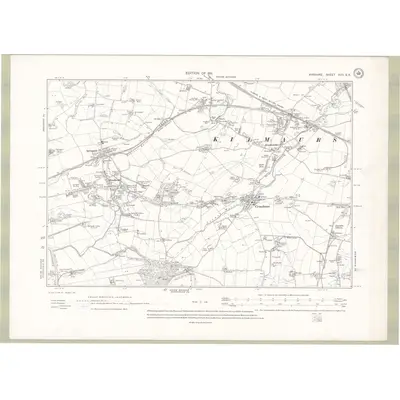 1908 Map of Ayrshire Sheet XVII.SE, 1911 Print