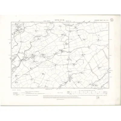 1908 Map of Ayrshire Sheet XVIII.NE, 1911 Print