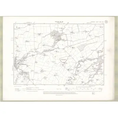 1908 Map of Ayrshire Sheet XVIII.NW, 1911 Print