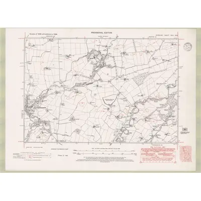 1938 Map of Ayrshire Sheet XVIII.NW, 1947 Print