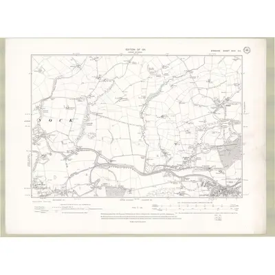 1908 Map of Ayrshire Sheet XVIII.SE, 1911 Print