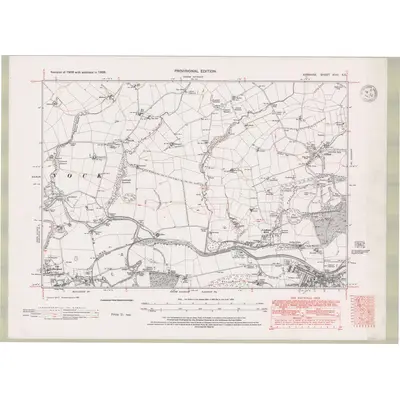 1938 Map of Ayrshire Sheet XVIII.SE, 1947 Print