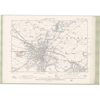 1895 Map of Ayrshire Sheet XVIII.SW, 1897 Print