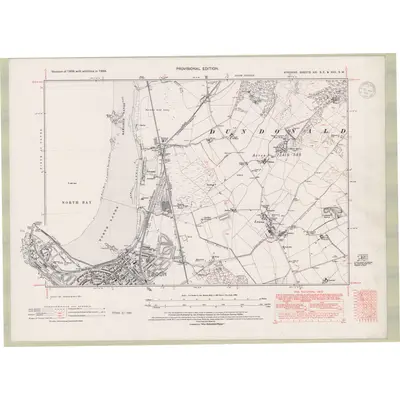 1938 Map of Ayrshire Sheet XXI.SE & XXII.SW, 1947 Print