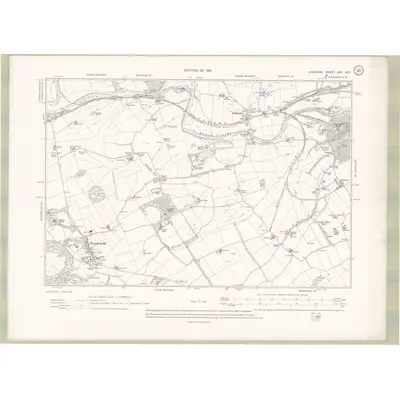 1908 Map of Ayrshire Sheet XXII.NE, 1911 Print