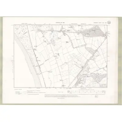 1908 Map of Ayrshire Sheet XXII.NW, 1910 Print
