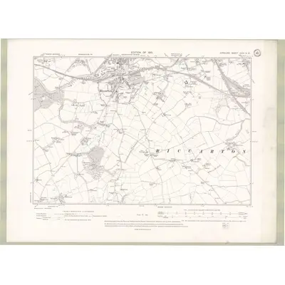 1908 Map of Ayrshire Sheet XXIII.NW, 1910 Print