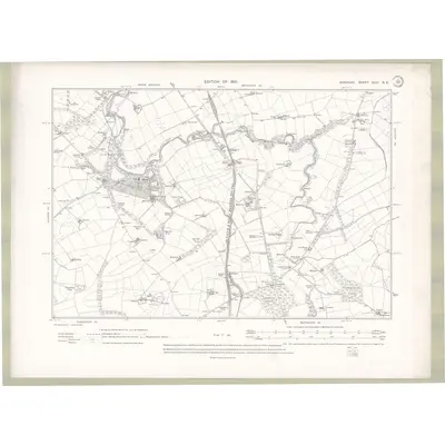 1908 Map of Ayrshire Sheet XXIII.SE, 1910 Print
