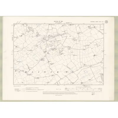 1908 Map of Ayrshire Sheet XXIII.SW, 1910 Print