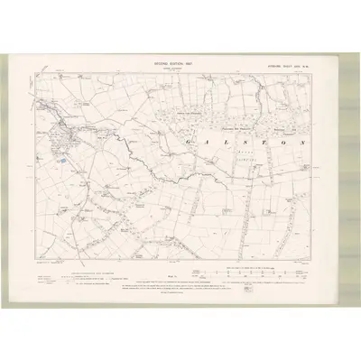 1895 Map of Ayrshire Sheet XXIV.NW, 1897 Print