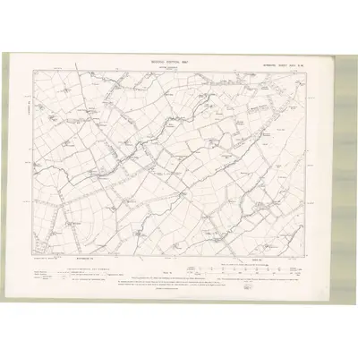 1895 Map of Ayrshire Sheet XXIV.SW, 1897 Print