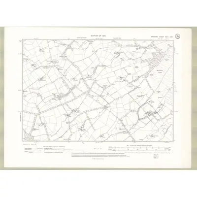 1908 Map of Ayrshire Sheet XXIV.SW, 1910 Print