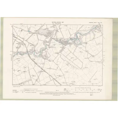 1895 Map of Ayrshire Sheet XXIX.SW, 1897 Print