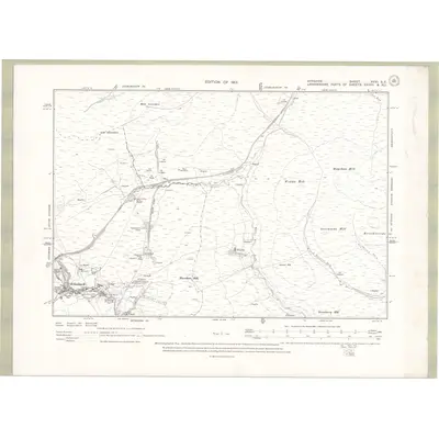1908 Map of Ayrshire Sheet XXVI.SE, 1912 Print