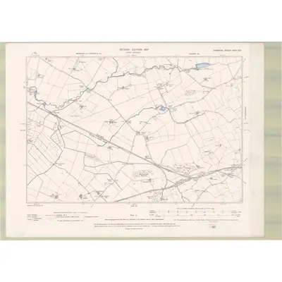 1893 Map of Ayrshire Sheet XXVII.SE, 1897 Print
