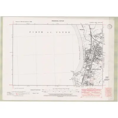 1938 Map of Ayrshire Sheet XXVII.SW, 1947 Print