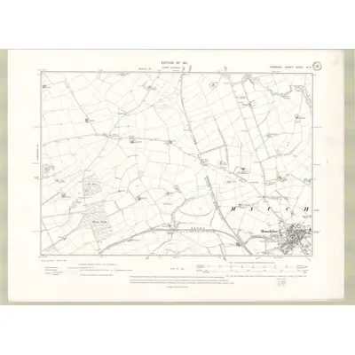 1908 Map of Ayrshire Sheet XXVIII.NE, 1911 Print