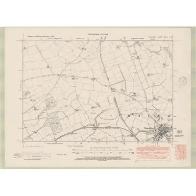 1938 Map of Ayrshire Sheet XXVIII.NE, 1948 Print