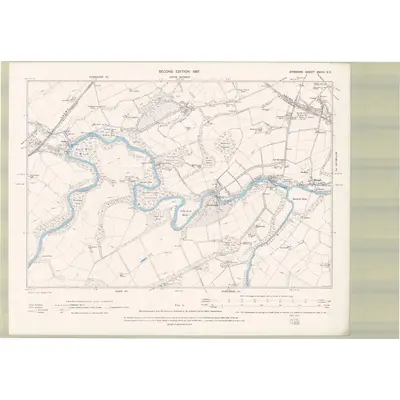 1895 Map of Ayrshire Sheet XXVIII.SE, 1897 Print