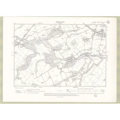 1908 Map of Ayrshire Sheet XXVIII.SE, 1910 Print