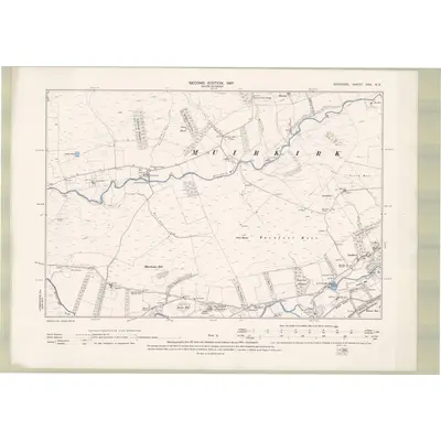 1894 Map of Ayrshire Sheet XXX.NE, 1897 Print