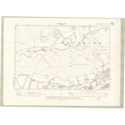 1908 Map of Ayrshire Sheet XXX.NE, 1911 Print