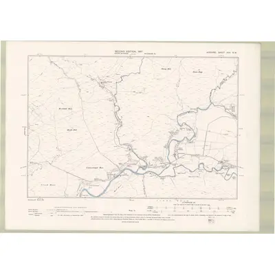 1895 Map of Ayrshire Sheet XXX.NW, 1897 Print
