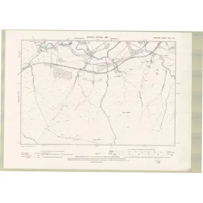 1895 Map of Ayrshire Sheet XXX.SE, 1897 Print