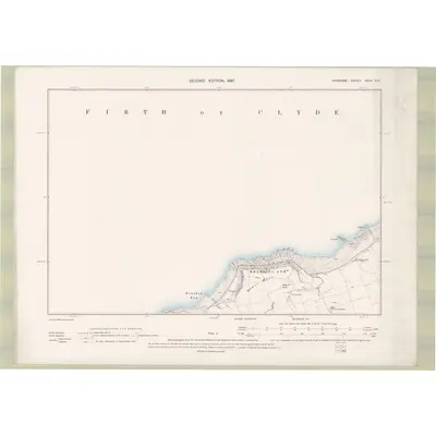 1894 Map of Ayrshire Sheet XXXII.SE, 1897 Print