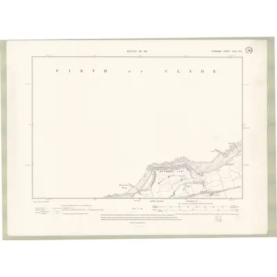 1908 Map of Ayrshire Sheet XXXII.SE, 1911 Print