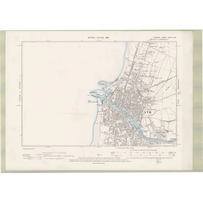 1895 Map of Ayrshire Sheet XXXIII.NW, 1897 Print