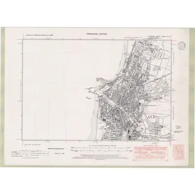 1938 Map of Ayrshire Sheet XXXIII.NW, 1947 Print
