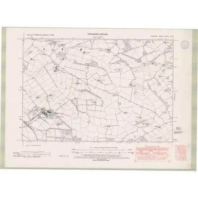 1938 Map of Ayrshire Sheet XXXIII.SE, 1947 Print