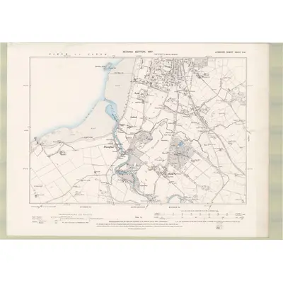 1895 Map of Ayrshire Sheet XXXIII.SW, 1897 Print